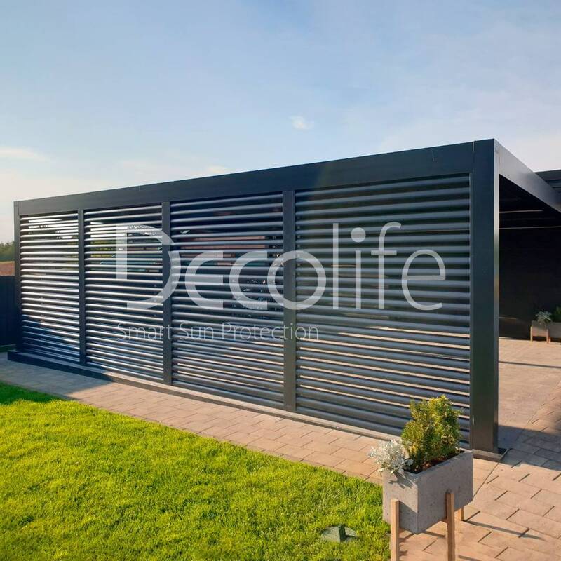 Pergola Bioclimatic + Facade blinds Decolife - 