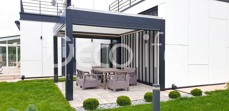 Pergola Decolife B500-25 + Vertical system Zip 130 - 