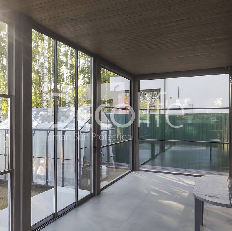 Guillotine glazing Decolife W500 + Sliding glazing Decolife S500 - 