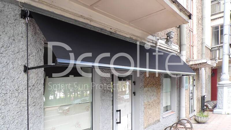 Awning for shop windows Decolife G400, travel agency - 