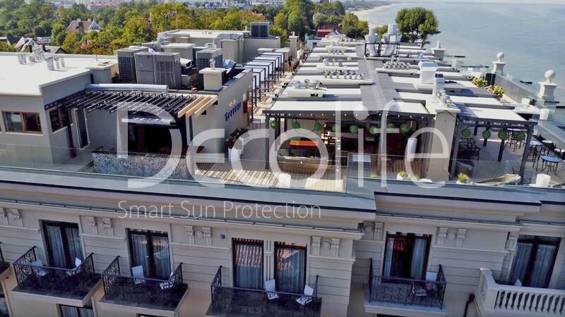 Awning pergolas Decolife Basic & Pro New, implemented by partner LLC ''European Sun Protection Systems'' - 