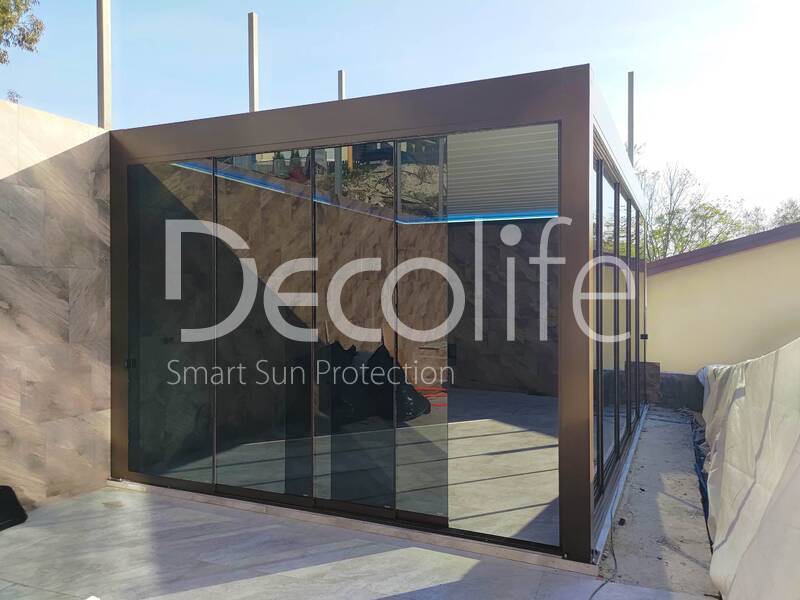 Pergola Decolife B700 + Sliding glazing S200 - 