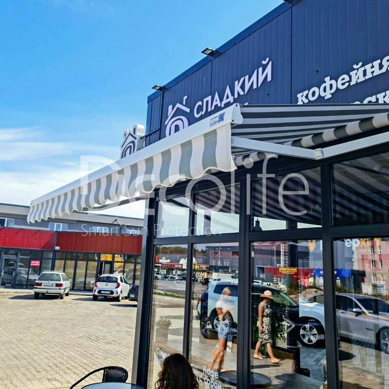 Open awning Decolife G90, implemented by our partner LLC ''European Sun Protection Systems'' - 