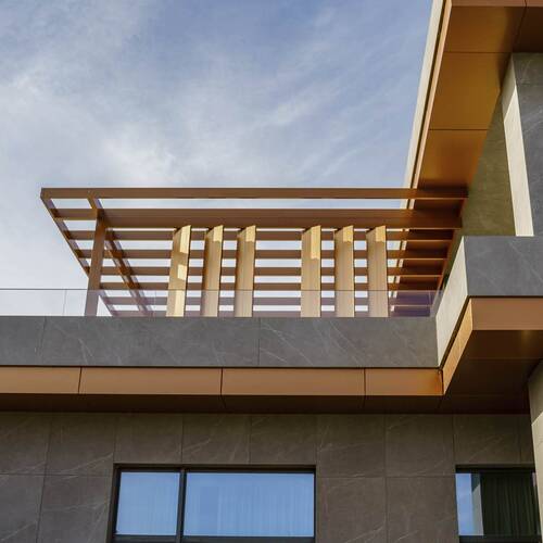 Pergola Decolife with static slats B200 MAF, object was implemented by  partner OOO ''STELL MS''