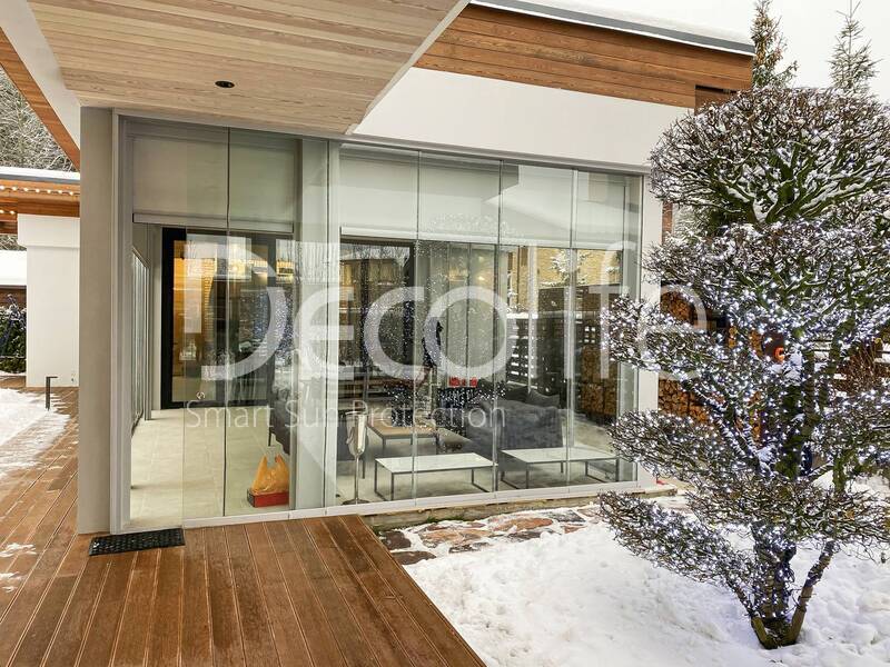 Sliding glazing S500, S100 + Vertical Zip system 130 - 