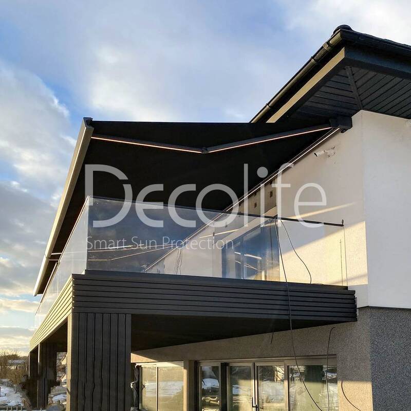 Cassette awning Decolife G600 
with backlighting in arms and box - 