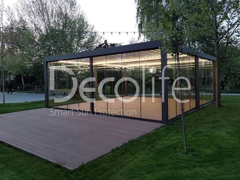 Pergola Decolife B700 + Sliding glazing S200 - 