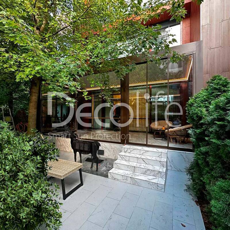 Pergola Decolife B600 PIR + Guillotine W500 and sliding S500 glazing - 