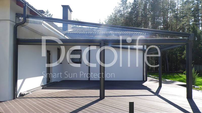 Wall pergola Decolife for veranda + Zip-system - 