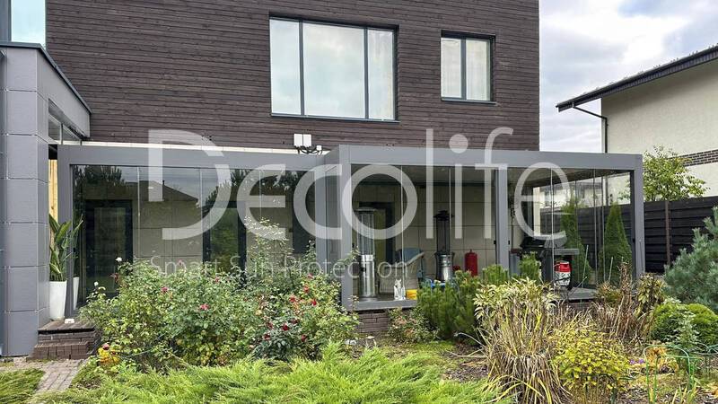 Decolife B500 pergola and S150 sliding glazing - 