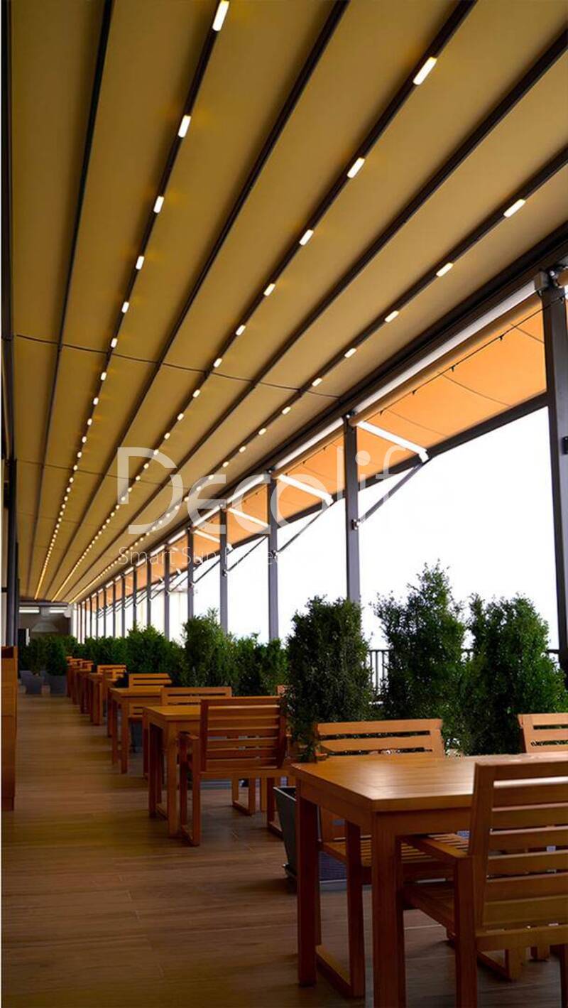 Tent pergola Decolife with LED lighting and awnings G400, implemented by our partner ''TENT VERTEX'' - 