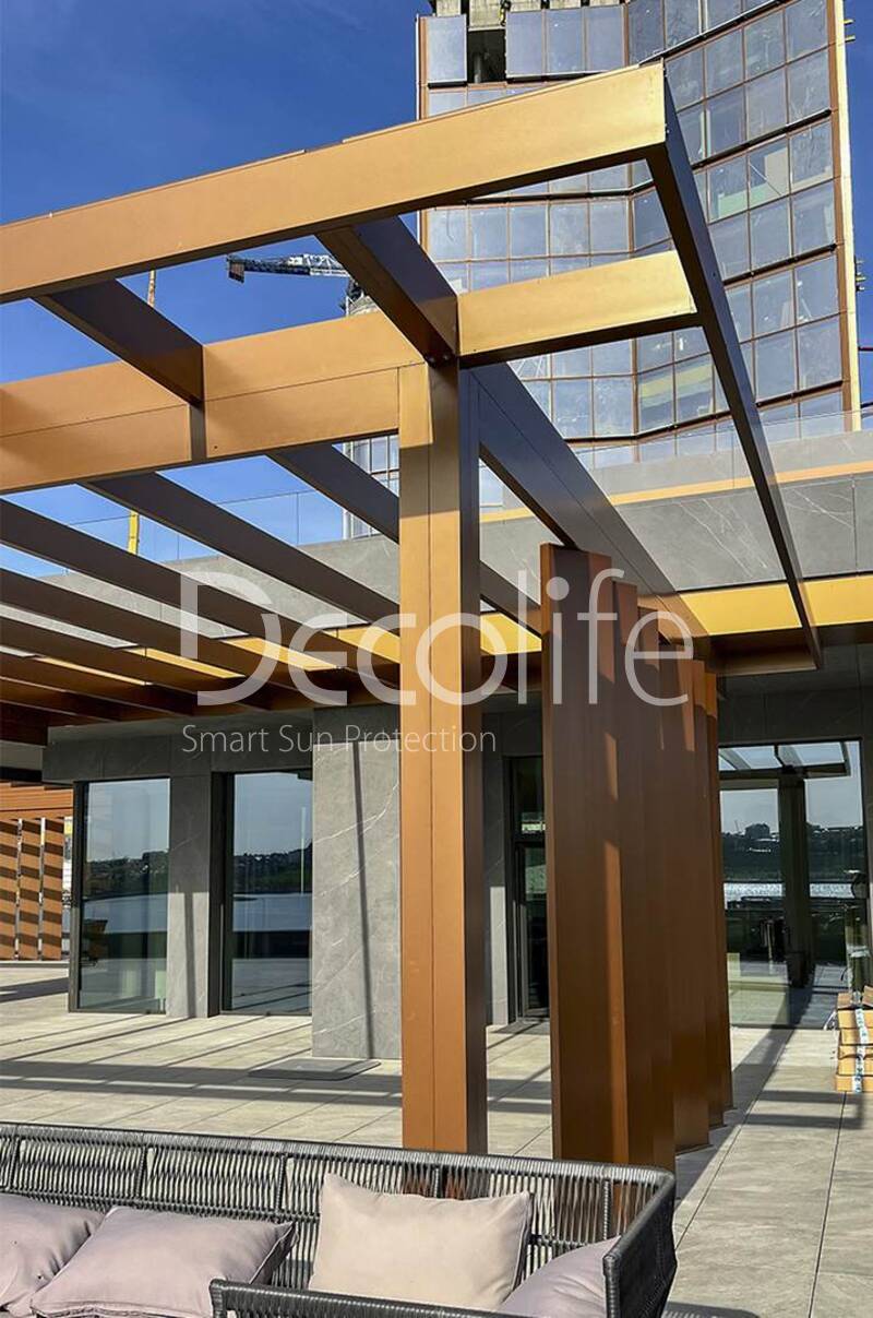 Pergola Decolife Bioclimatic B200 MAF, - object was implemented by our partner OOO ''STELL MS'' - 