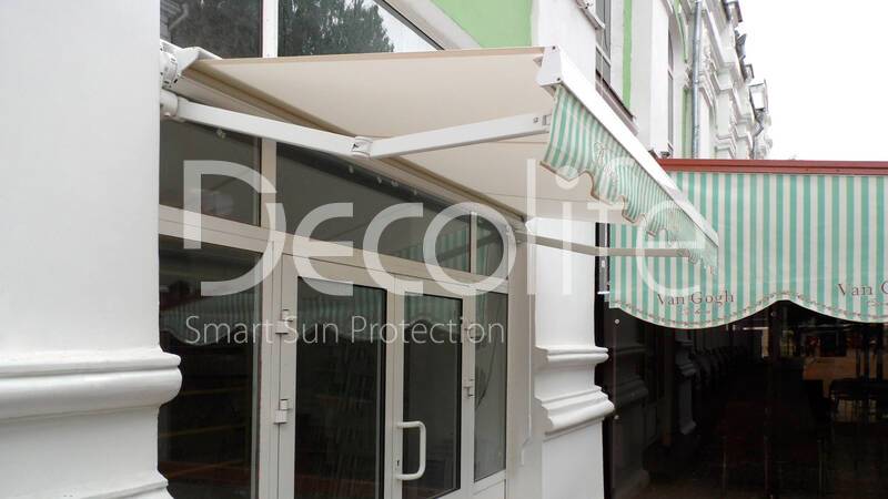 Awning Decolife G110 with decorative element and photo printing - 