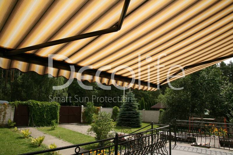 Awning Decolife FullCassette for a country house - 