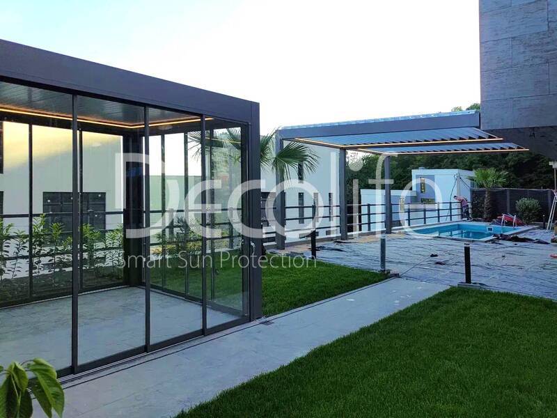 Pergolas Decolife B400, B600PIR + Sliding glazing S200 - 