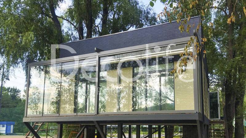 Decolife Solo Project Awning Pergola + S150 Frameless Glazing - 