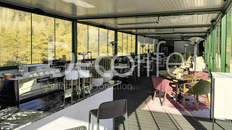 Decolife pergolas B500-25P, B600 PIR + sliding glazing S200 - 