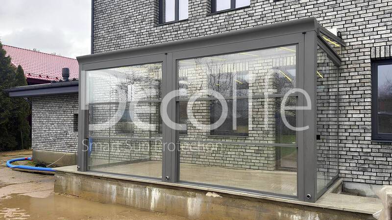 Winter garden + Guillotine glazing W500 + Sliding glazing S200 - 