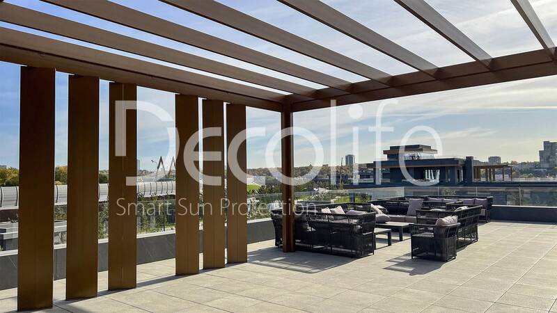 Pergola Decolife Bioclimatic B200 MAF, - object was implemented by our partner OOO ''STELL MS'' - 