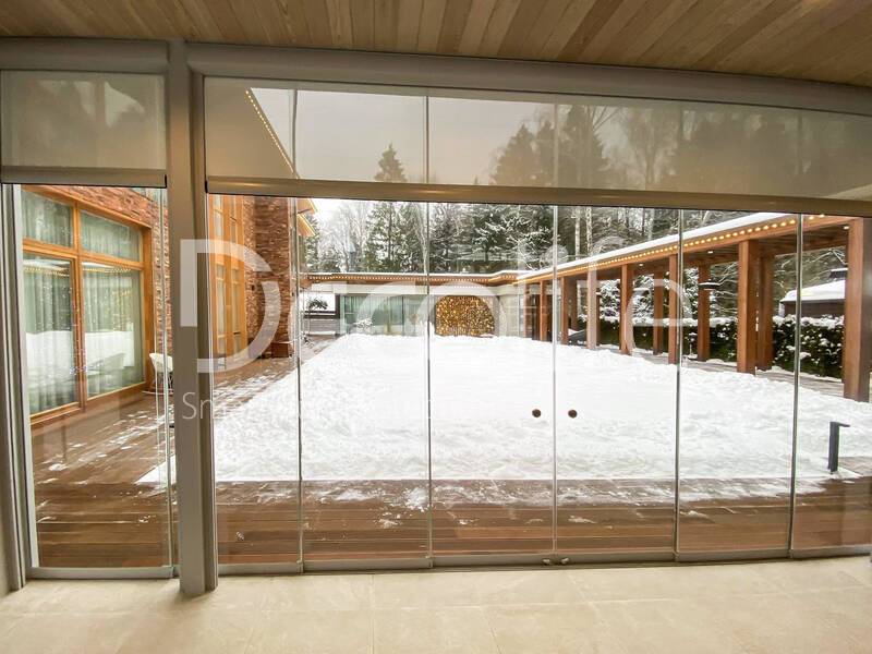 Sliding glazing S500, S100 + Vertical Zip system 130 - 