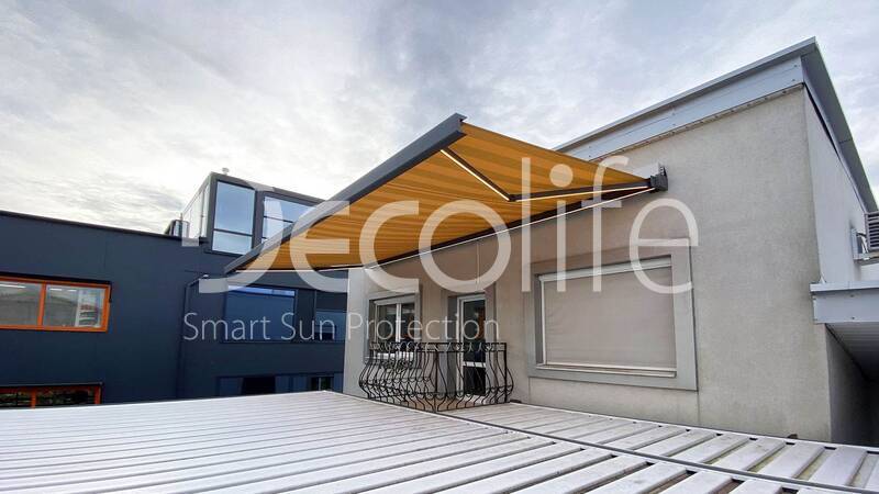 Cassette awning Decolife G600 
with backlighting in arms and box - 