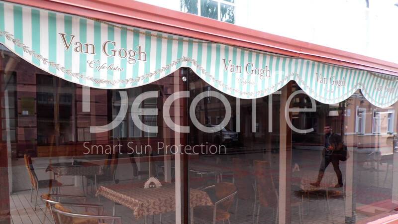 Awning Decolife G110 with decorative element and photo printing - 