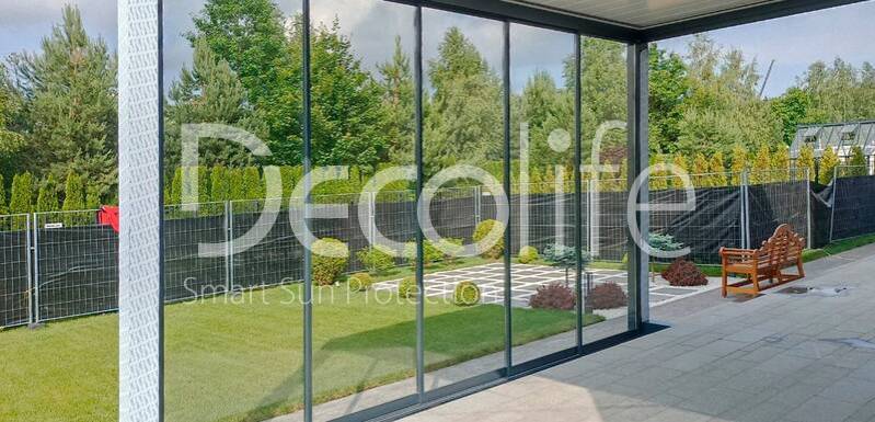 Pergola Decolife B700 + Sliding glazing - 