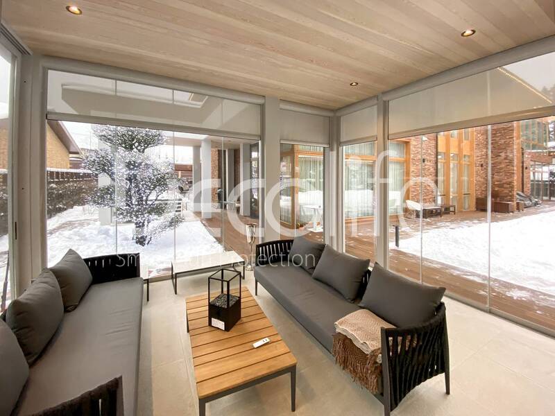 Sliding glazing S500, S100 + Vertical Zip system 130 - 