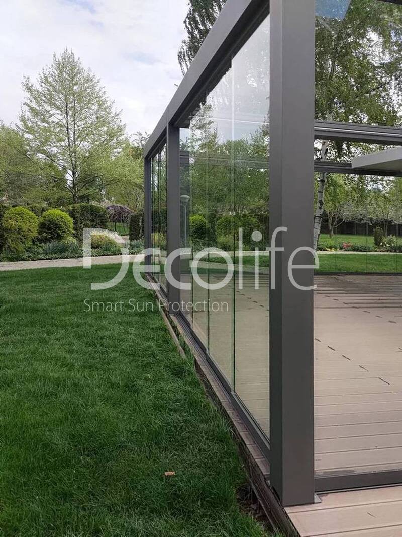 Pergola Decolife B700 + Sliding glazing S200 - 