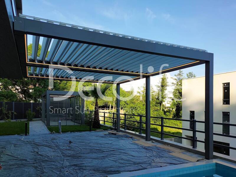 Pergolas Decolife B400, B600PIR + Sliding glazing S200 - 