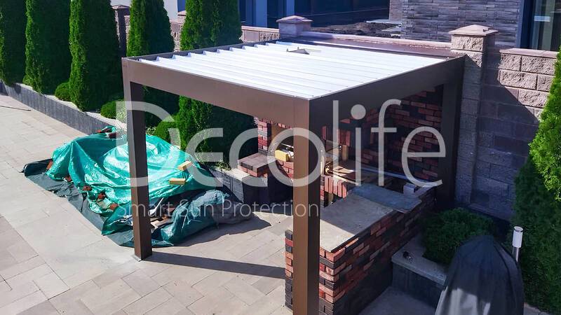 Decolife B600 PIR Pergola + Wall Project Awning Pergola - 