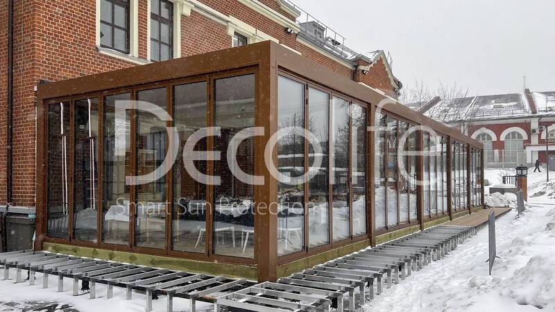 Decolife B600 Bioclimatic Pergola + BF77 Panoramic Folding Doors - 