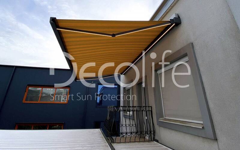 Cassette awning Decolife G600 
with backlighting in arms and box - 