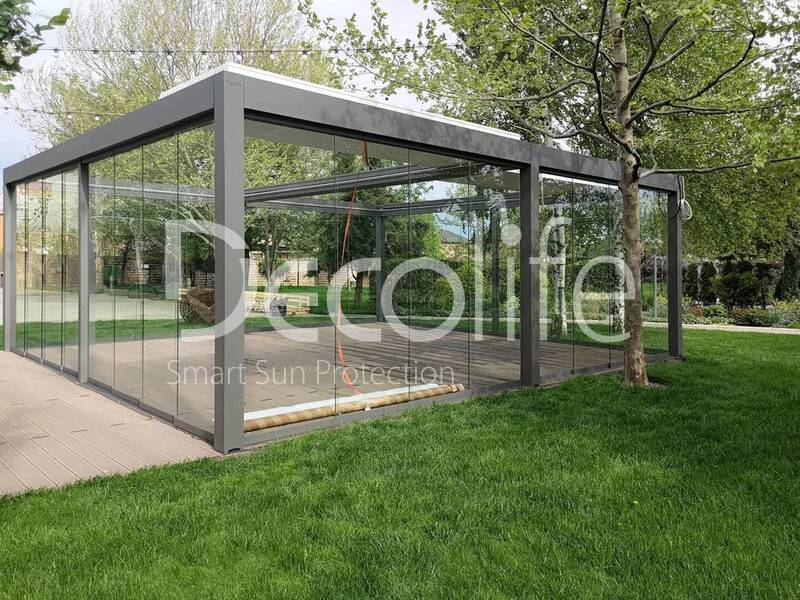 Pergola Decolife B700 + Sliding glazing S200 - 