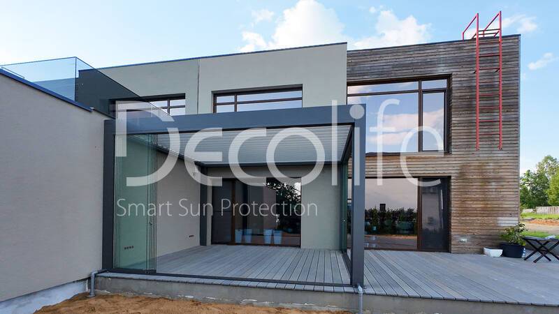 Pergola Decolife B700-20S + Sliding glazing - 