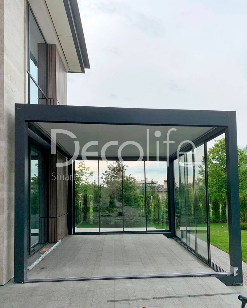 Pergola Decolife B700 + Sliding glazing - 