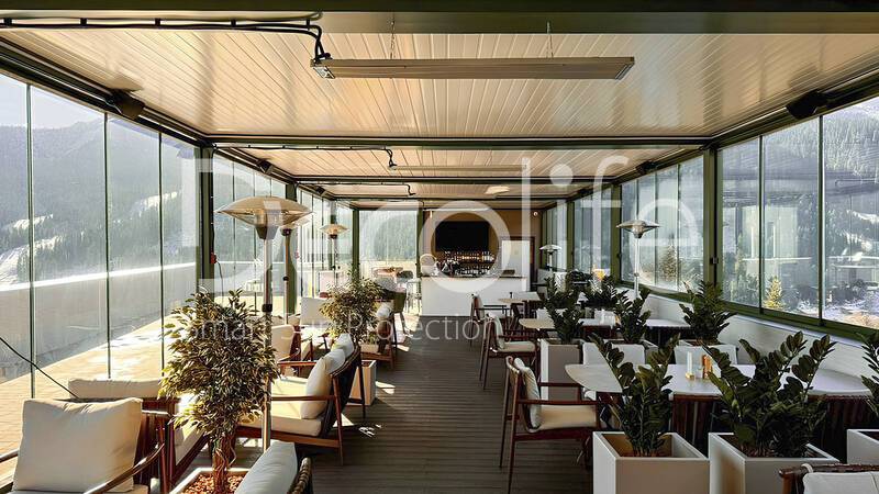 Decolife pergolas B500-25P, B600 PIR + sliding glazing S200 - 