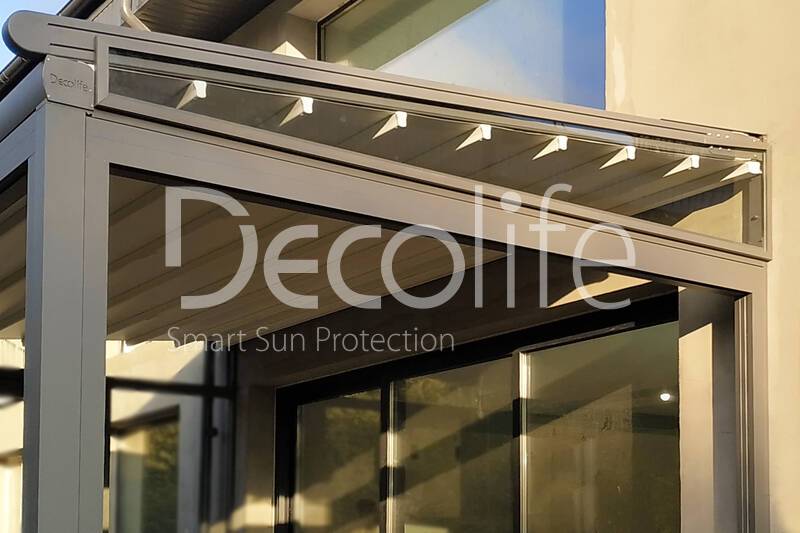 Pergola Decolife Basic New + Guillotine glazing Decolife W500 - 