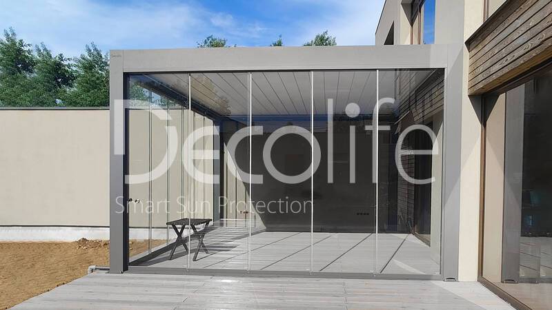 Pergola Decolife B700-20S + Sliding glazing - 