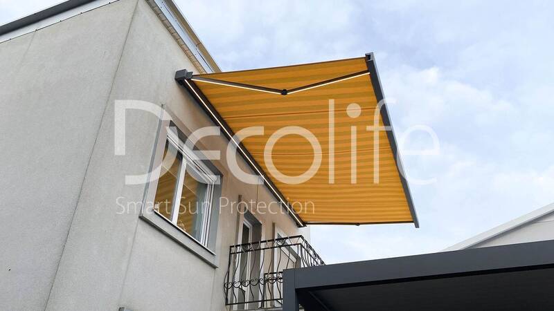 Cassette awning Decolife G600 
with backlighting in arms and box - 