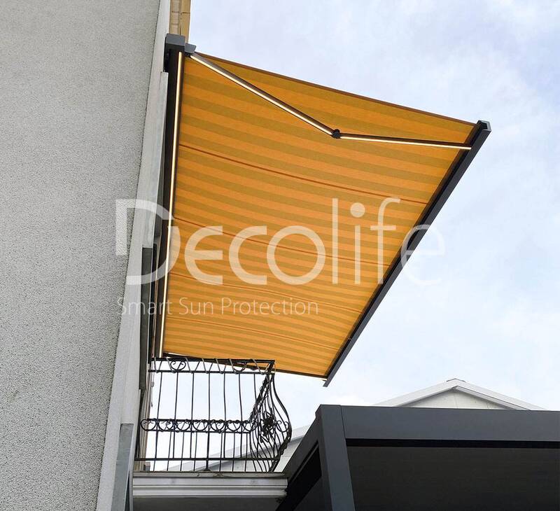 Cassette awning Decolife G600 
with backlighting in arms and box - 