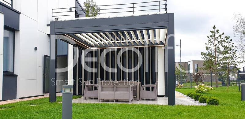 Pergola Decolife B500-25 + Vertical system Zip 130 - 