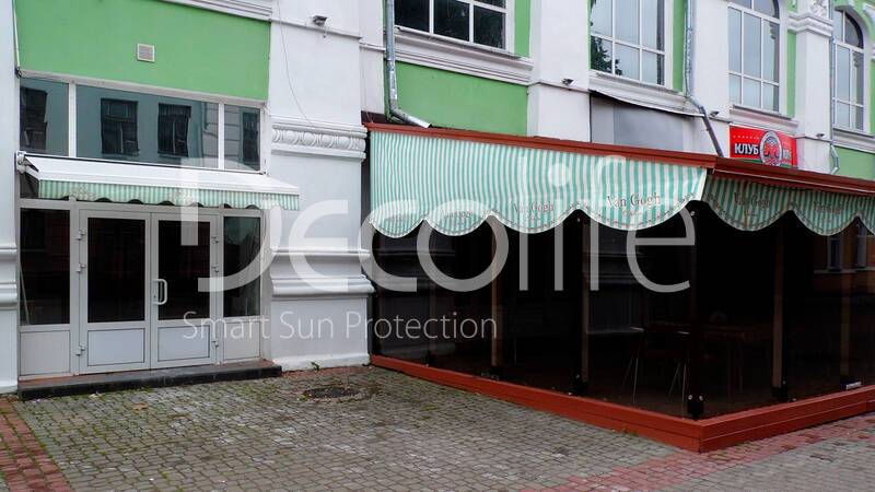 Awning Decolife G110 with decorative element and photo printing - 