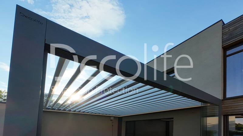 Pergola Decolife B700-20S + Sliding glazing - 