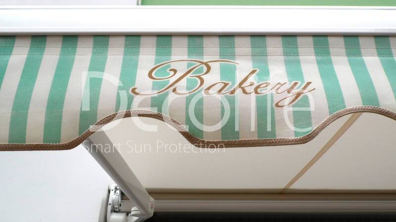 Awning Decolife G110 with decorative element and photo printing - 