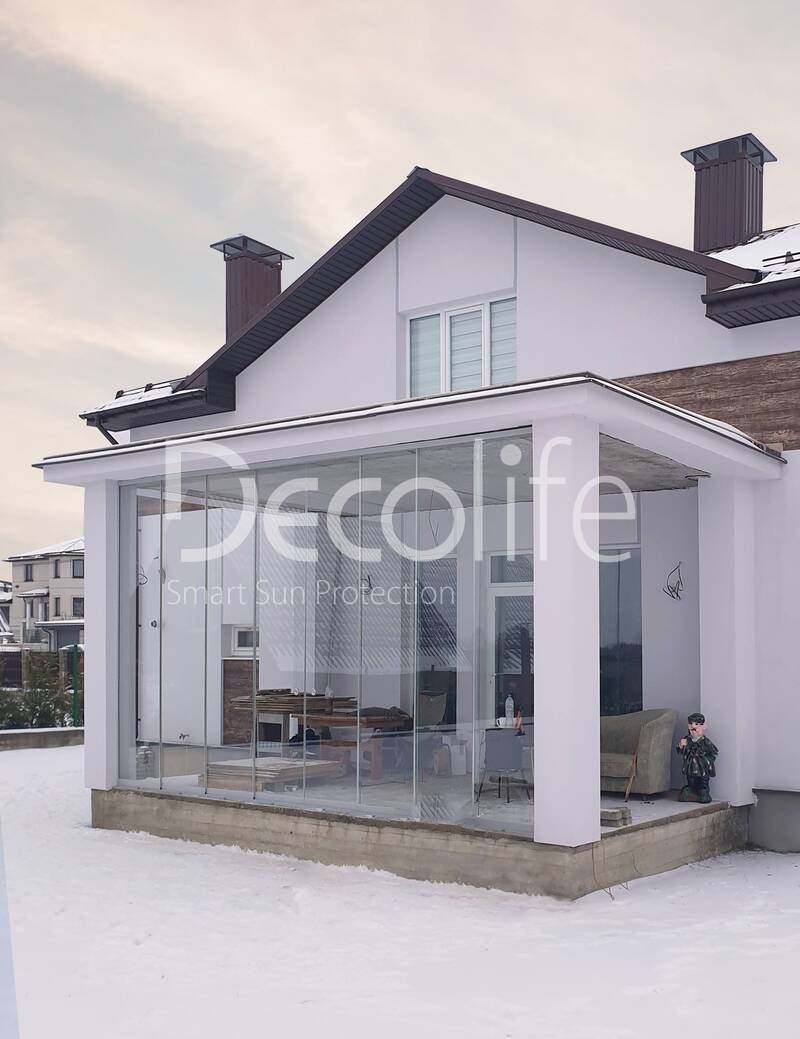 Sliding frameless glazing Decolife S100 - 